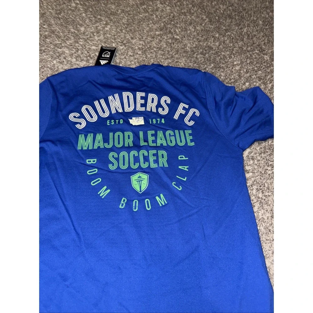 Lue Adidas Seattle Sounders Soccer Shirt - Picture 5 of 6